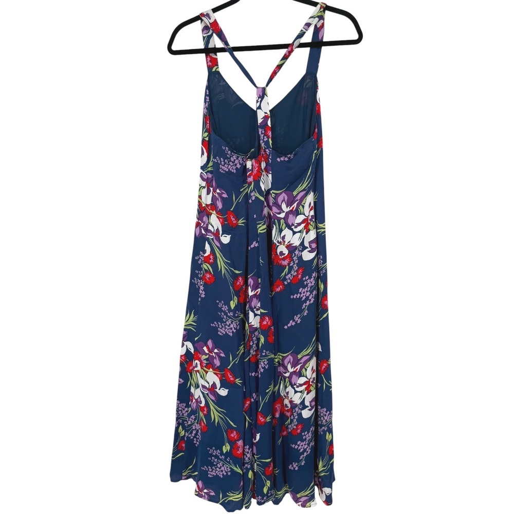 Madewell Women's Cami Maxi Dress Orchid Bouquet Blue Floral Size 6 Resortwear - Picture 6 of 15